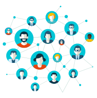 Large volume of customer records graphic